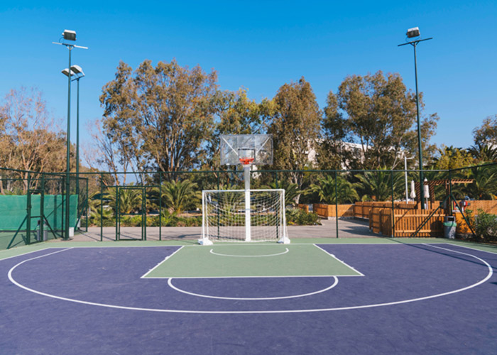 Outdoor basketball court