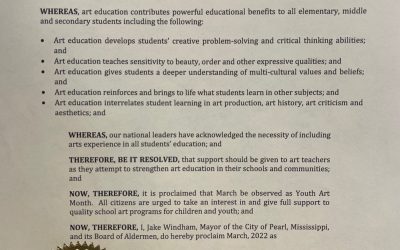 Mayor Proclaims March as Youth Art Month