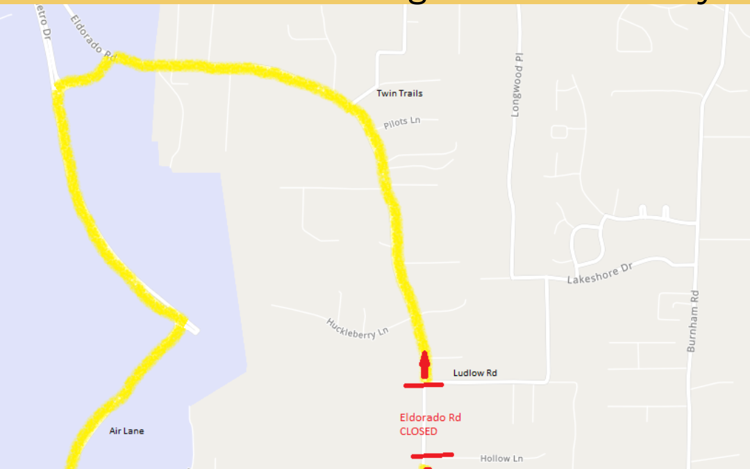 Eldorado Rd. Closure Alert
