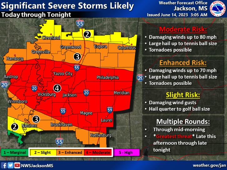 Severe Storms Expected Wednesday 6.14.23
